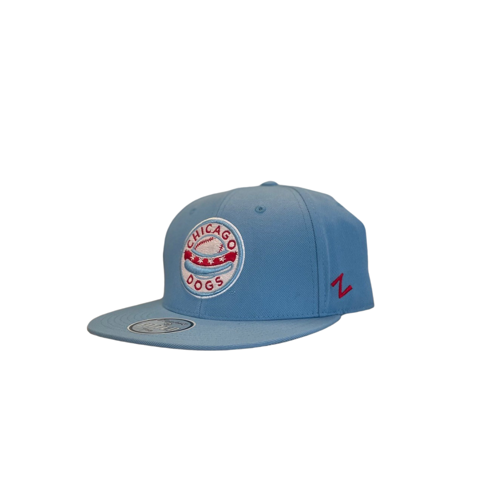 CHICAGO DOGS HAT FITTED AWAY LT BLUE by ZEPHYR Chicago Dogs Team