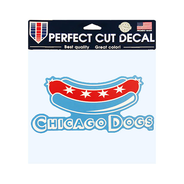 Chicago Dogs WinCraft 8x8 Secondary Logo Perfect Cut Decal - Chicago Dogs Team Store