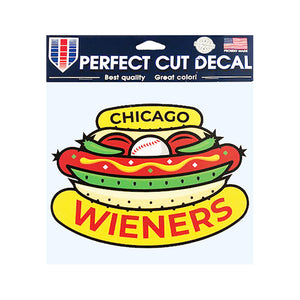Chicago Dogs WinCraft 4X4 Chicago Wieners Logo Perfect Cut Decal - Chicago Dogs Team Store