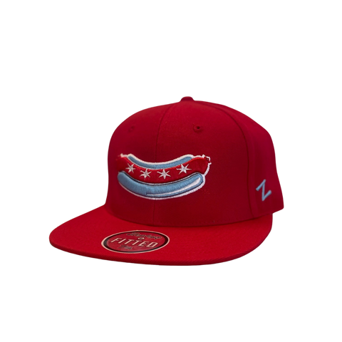 CHICAGO DOGS HAT FITTED HOME RED by ZEPHYR