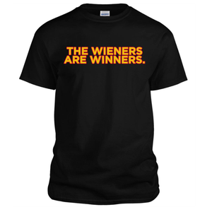Chicago Dogs Mens The Wieners Are Winners Short Sleeve Tee - Black - Chicago Dogs Team Store