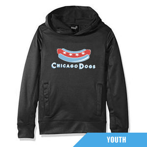 Chicago Dogs Outerstuff Youth Performance Hoodie - Charcoal - Chicago Dogs Team Store