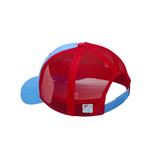CHICAGO DOGS TRUCKER HOT DOG ICON ADJUSTABLE HAT - LT BLUE AND RED